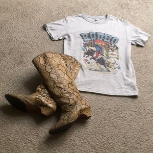 JERZEES/“RODEO”HEATHER GRAY TEE SHIRT/NEW
